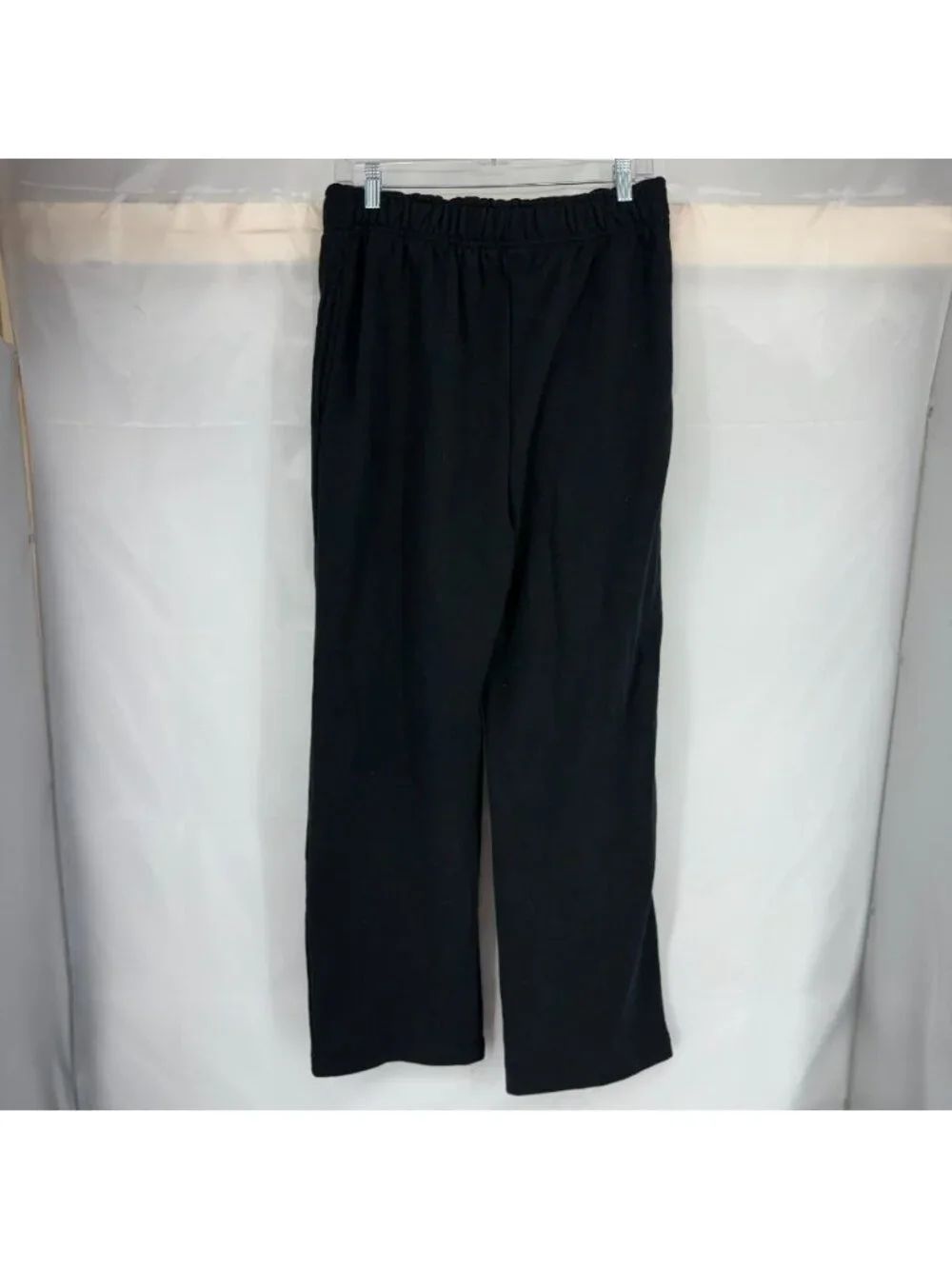 Lucid Blanks Men M Sweatpants Fleece Lined Straight Leg Black Stretch Waist